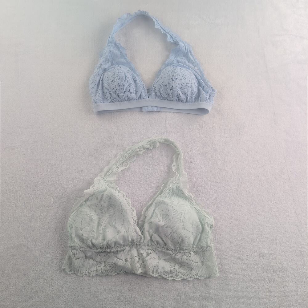 Aerie NWT / Aerie (2) Lace Bralettes Mint Green / Baby Blue Women's Med